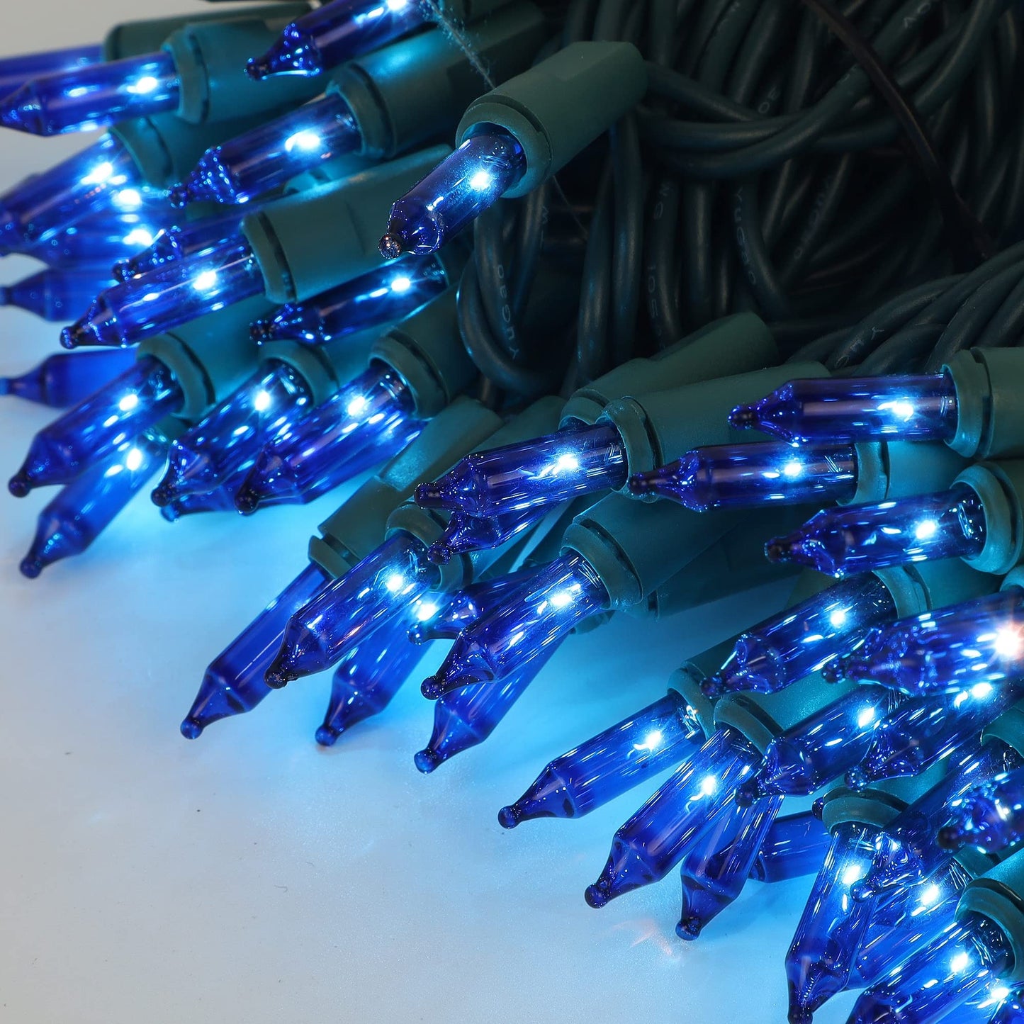 LJLNION Christmas String Lights, 150 Count, 33 FT, Incandescent Mini, UL Certified, Blue