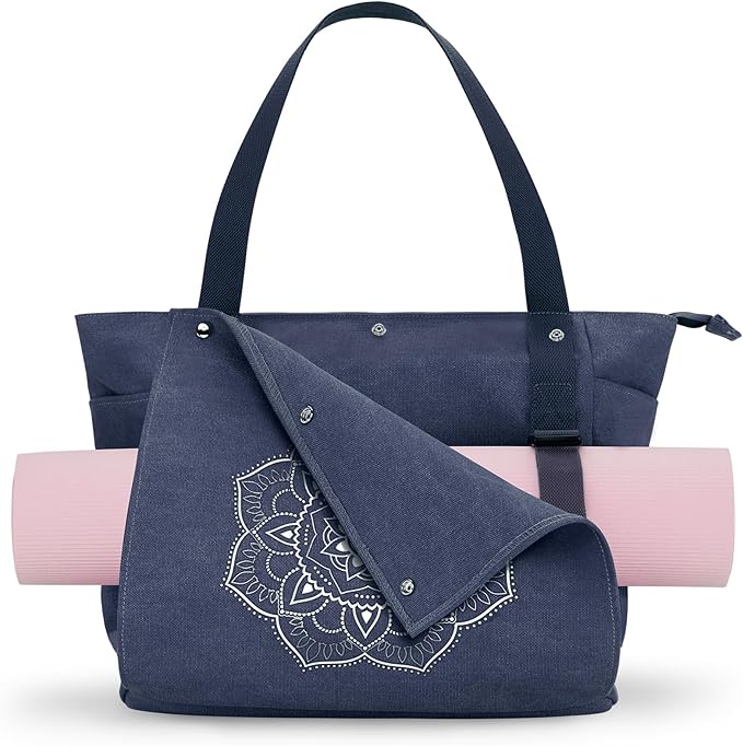 Gonex Yoga Mat Bag, Yoga Gym Bag Tote Bag with Multi Pockets For Women Men, Canvas Yoga Mat Carrier Take in Out Mat Easily...