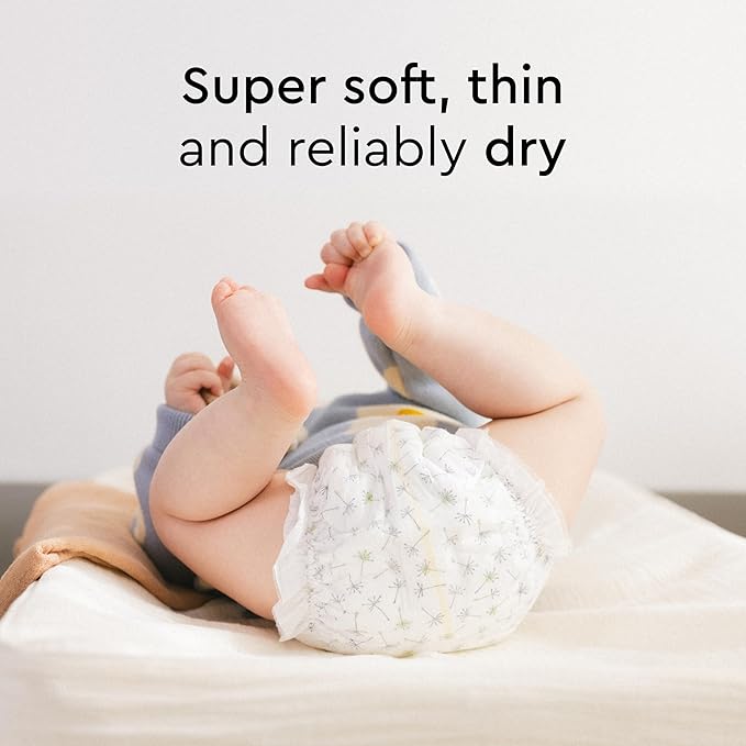 LILLYDOO Baby Diapers - Size 3 (13-22 lbs), Half-Monthly Supply (87 Count), Leak Protection, Skin-Friendly, Ultrasoft, Perfume- & Chlorine-Free, Hypoallergenic, Dermatologist Tested, Oeko-TEX®