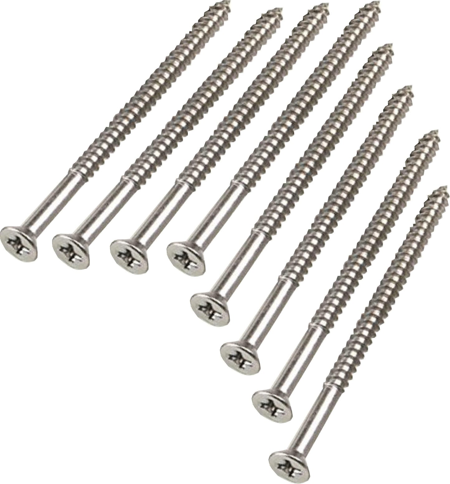 Satin Silver Nickel Wood Screws 9 X 3 Inch – Extra Long Door Hinge Screws - Door Security Screws - 24 Pack