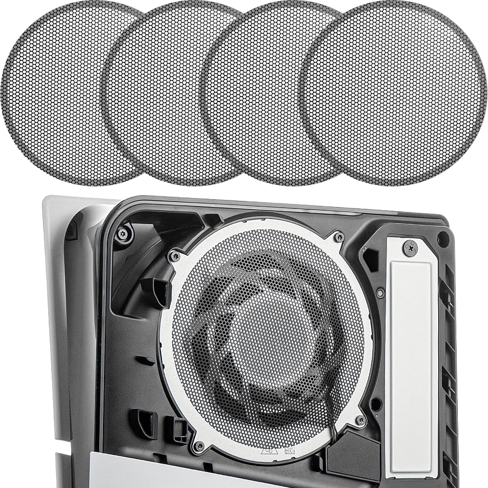 4 Pack Dust Filter For Ps5 Slim Heatsink Fan, Dust Cover With Cooling Vents For Ps5 Slim Heatsink Fan