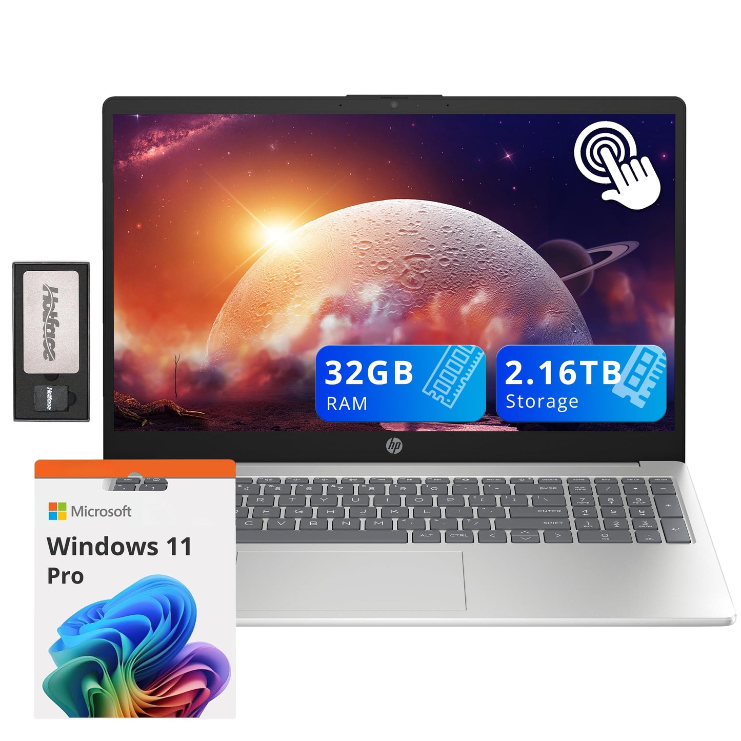 Hp Pavilion 15.6 Hd Touchscreen Laptop, Intel I3-1215U, 32Gb Ram, 2.16Tb Storage(2Tb Ssd+160Gb Docking Station Set), Intel Uhd G