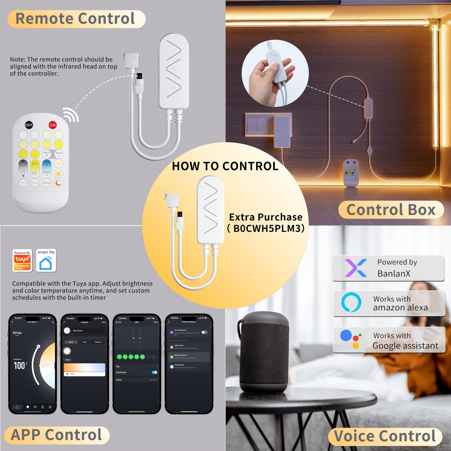 Miwise Cct Cob Led Strip Light Tunable White 32.8Ft/10M Dimmable 2700K-6500K Cri90+ 24V Led Tape Light For Under Cabinet Bedroom Kitchen Diy Lighting(Power Supply & Controller Not Included)