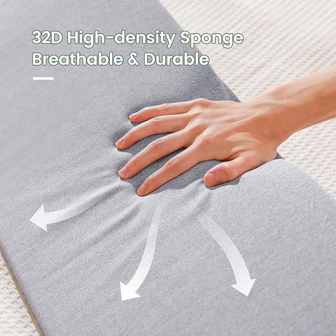Bed Wedge Pillow for Headboard Full Size(54"X10"X6"), Comfy Headboard Pillow Wedge for Gap(0-6''), Triangle Mattress Wedge Pillow for Sleeping Reading, Bed Gap Filler for Headboard(Grey)