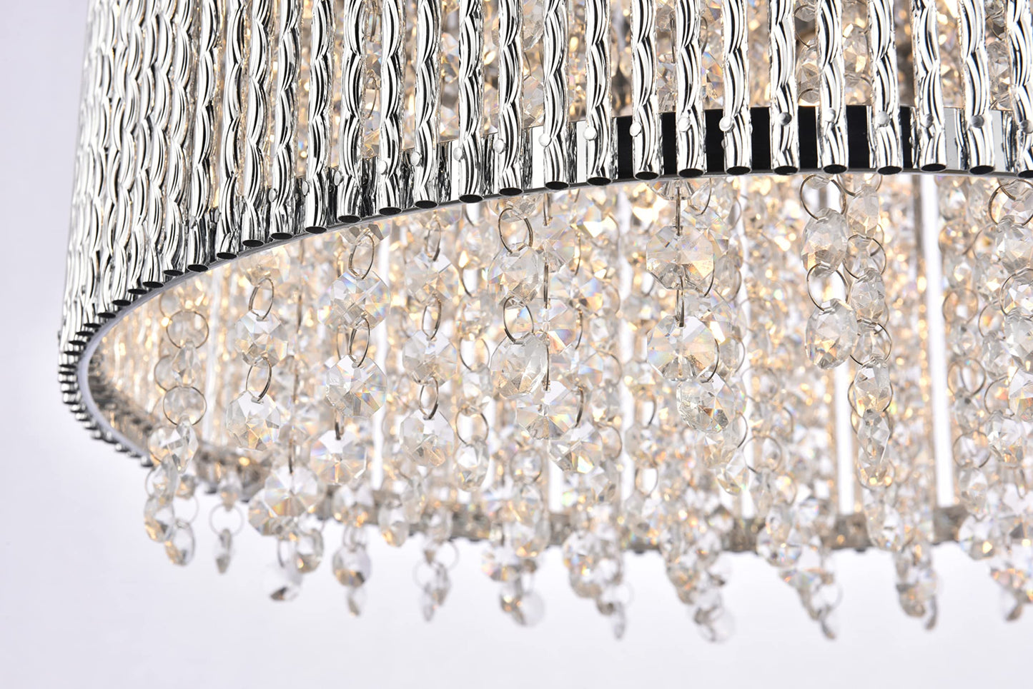Elegant Lighting Influx Ten Light Pendant - Silver, Model V2092D16C/Rc