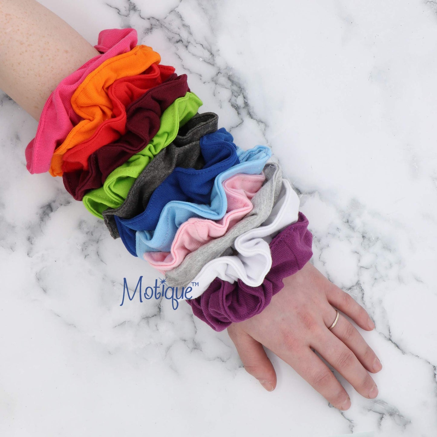 Set of 2 Large Solid Scrunchies - Yellow