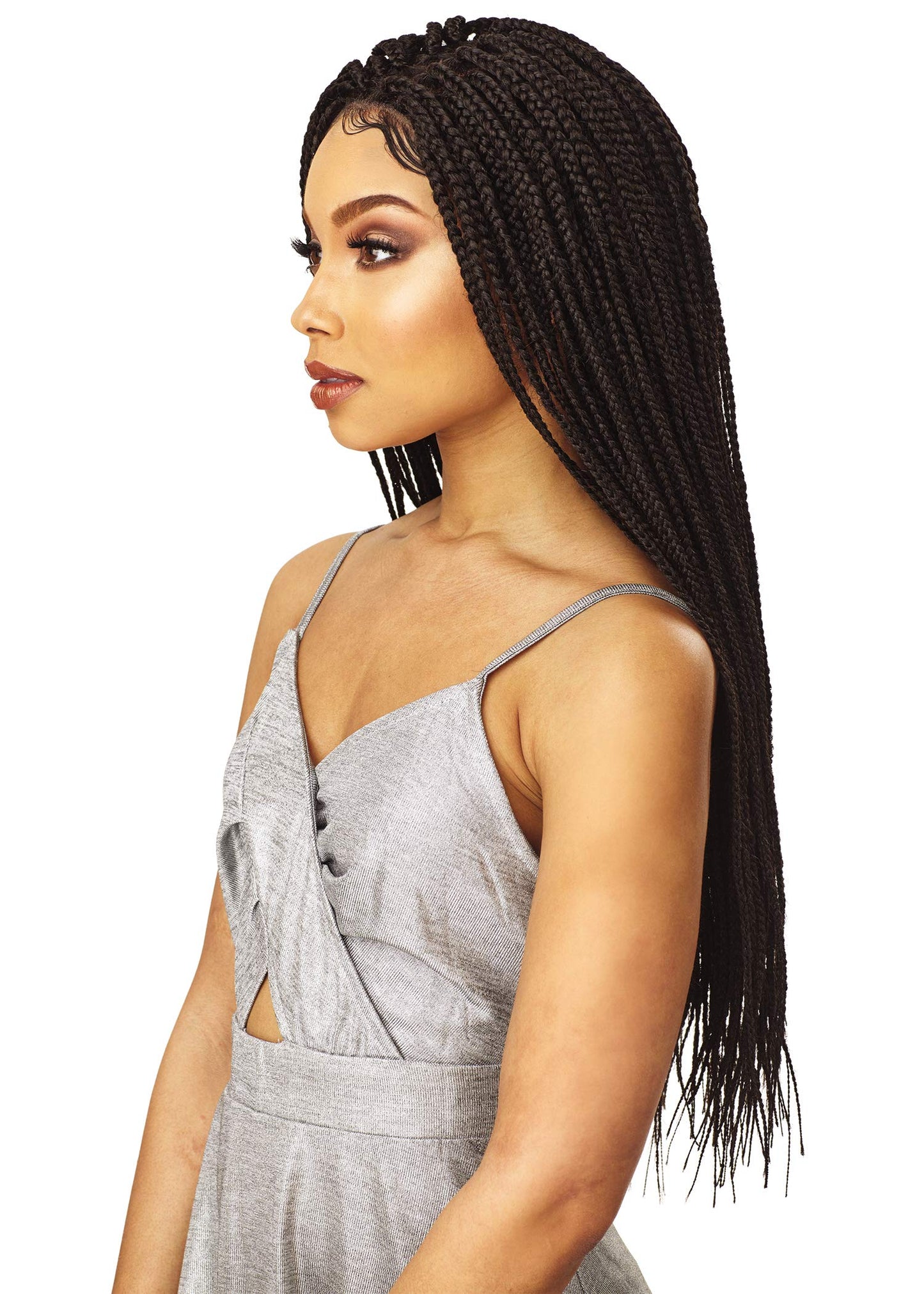 Sensationnel Cloud9 Swiss 4X4 Lace Parting Wig Small Size - BOX BRAID SMALL (1 [Jet Black])