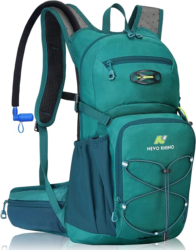 N NEVO RHINO Hydration Backpack, 18L Multipurpose Hiking Backpack with 3L Water Bladder, Water Backpack Insulated Hydratio...