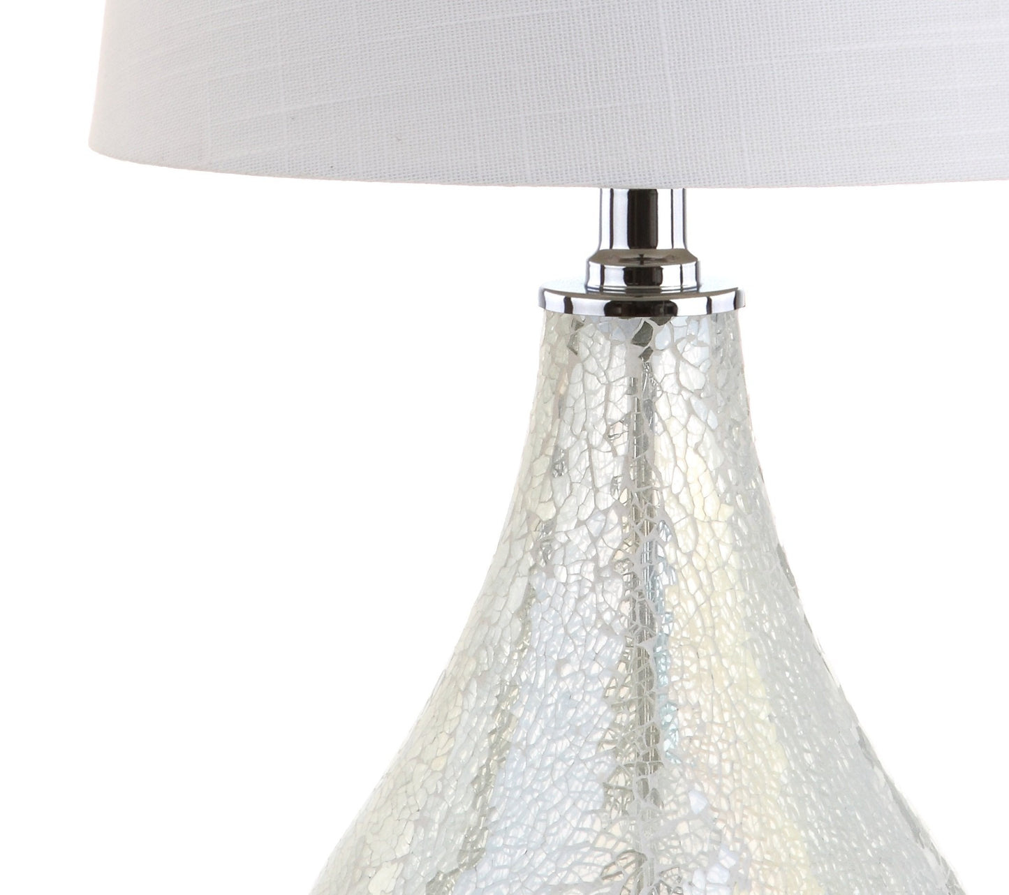 Jonathan Y Mini Led Table Lamp Jyl1024B, Modern Mosaic Design, 20.5, White, Ideal For Office & Home Decor