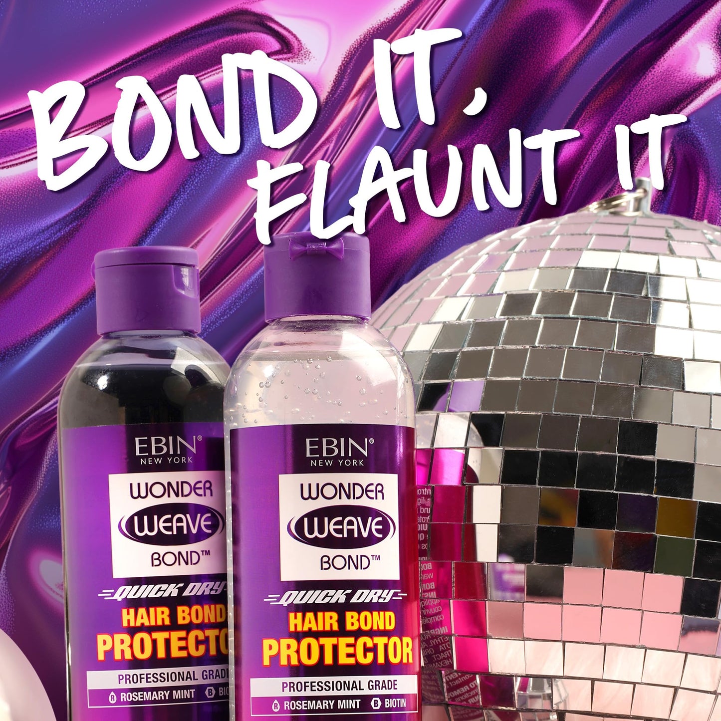EBIN NEW YORK Wonder Weave Bond Hair Protector (Clear) 3.38 Fl Oz - Quick Dry Protective Shield for Quick Weave - Lightweight, R