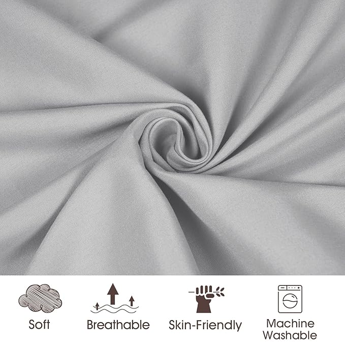 PHF Baby Changing Pad Covers for Boys Girls, 2 Pack Ultra Soft Breathable Microfiber Changing Pad Table Sheets for Most Baby Changing Pads, Grey & Grey