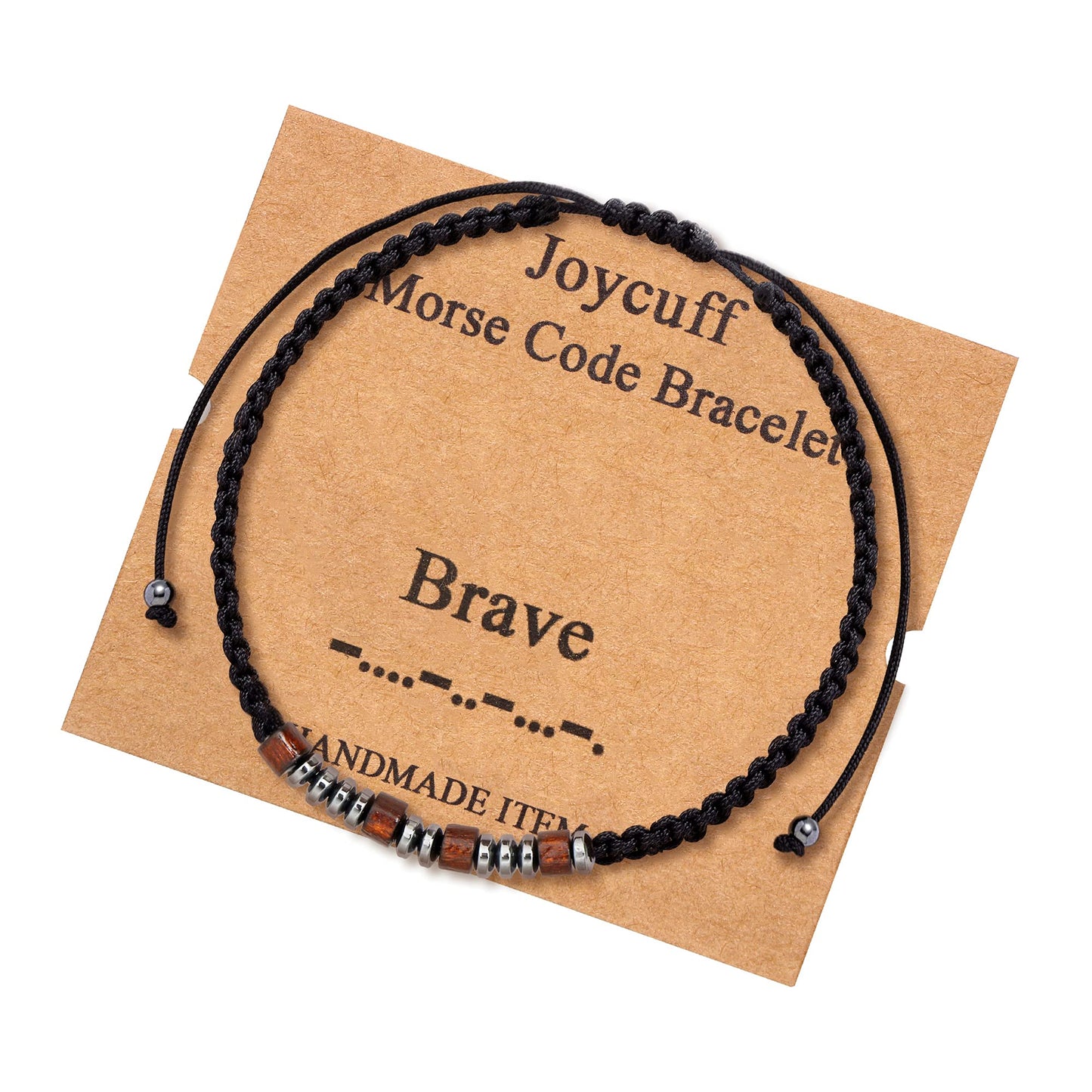 JoycuFF Brave Morse Code Bracelets for Women Men Daughter Son Sister Friends Classmates Birthday Christmas Graduation Jewelry Gi