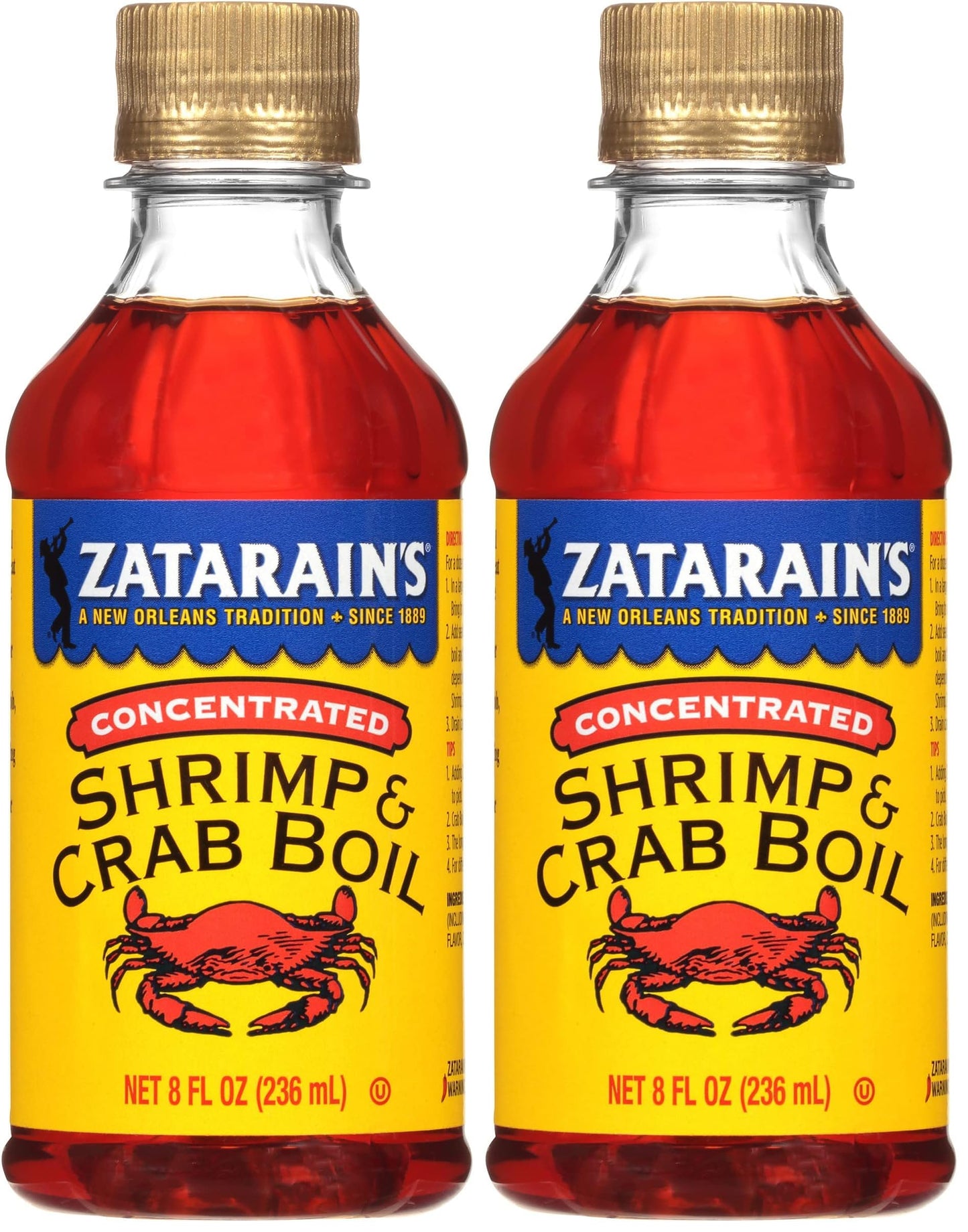 Zatarain s Concentrated Shrimp & Crab Boil, 8 fl oz (Pack of 2)
