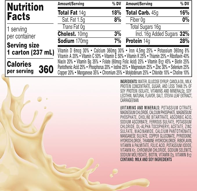 BOOST Plus Nutritional Drink, Very Vanilla, 8 fl oz (Pack of 24)