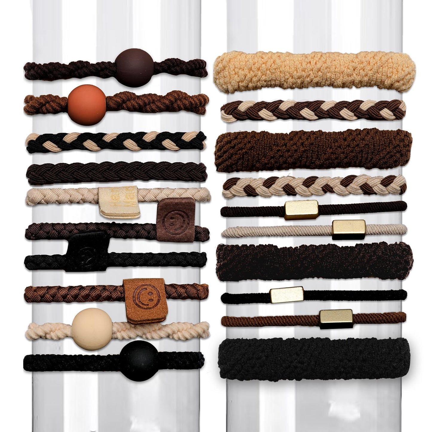 Womens hair ties,Boho Hair Ties 20pcs,anti breakage hair bands,ponytail holders,no damage for thick and thin hair,elastics hairt