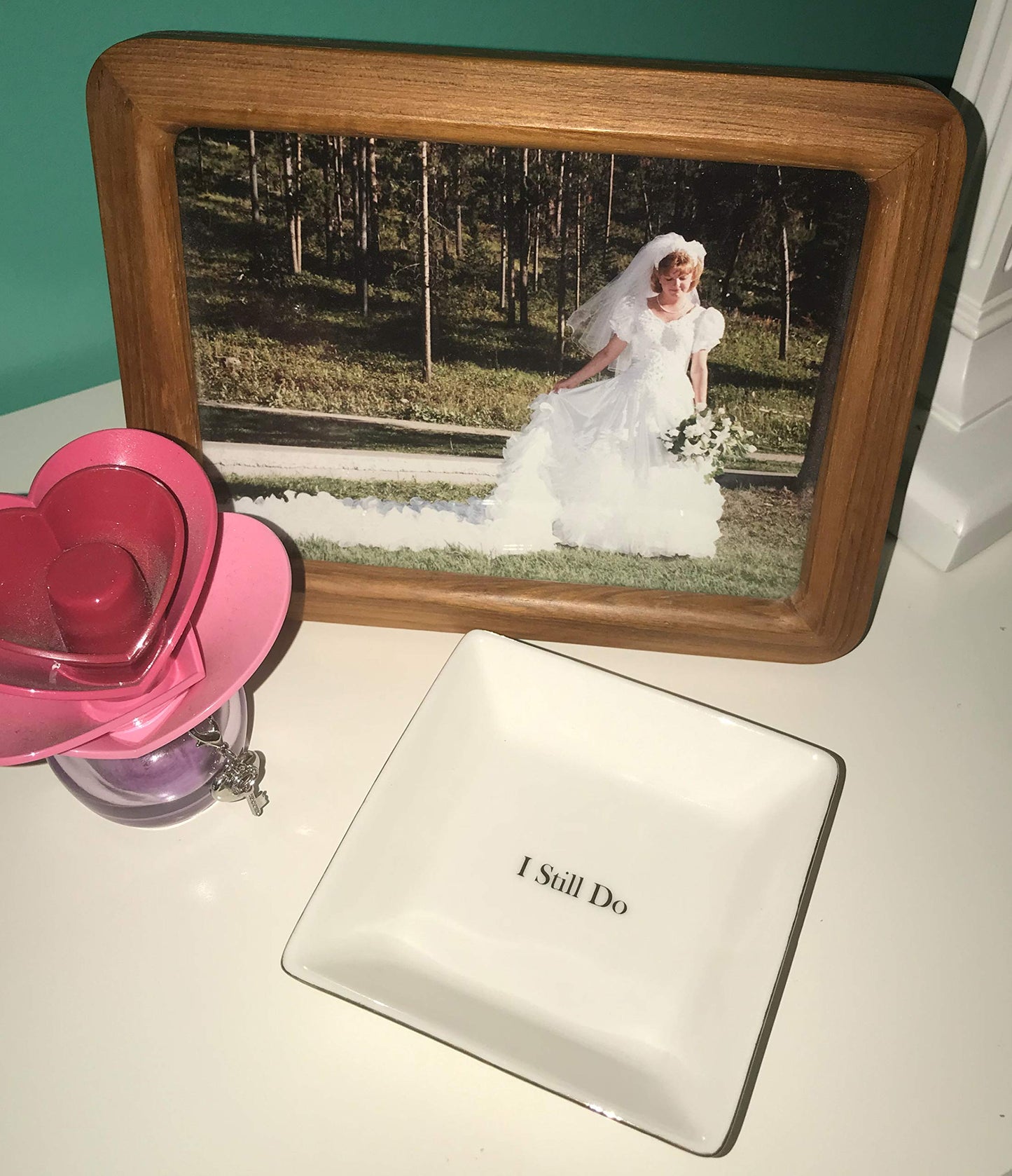 Simply Charmed I Still Do Gift for Wife or Husband - Aniversary Gift - Ceramic Jewelry Dish or Ring Holder - Elegant Trinket Tra