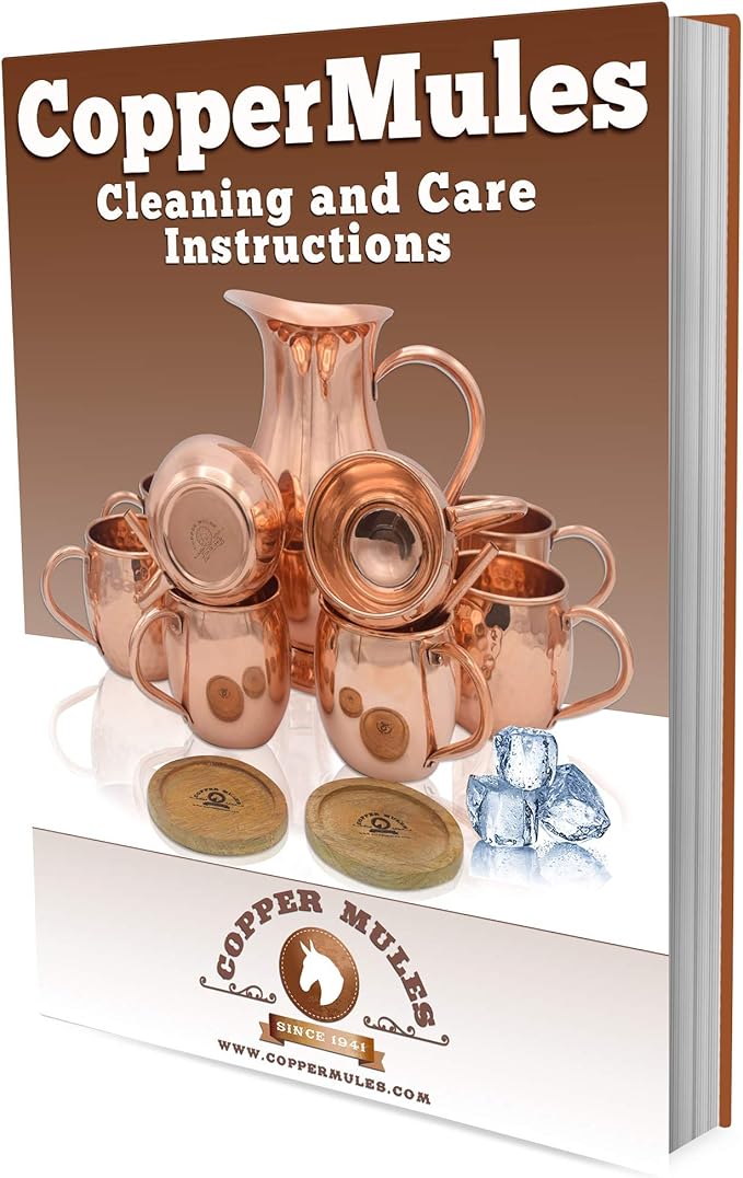 Copper Mules The Finest HandCrafted Copper Mug Unique Patented Design - Solid Brass Base and Handle - Holds 18oz