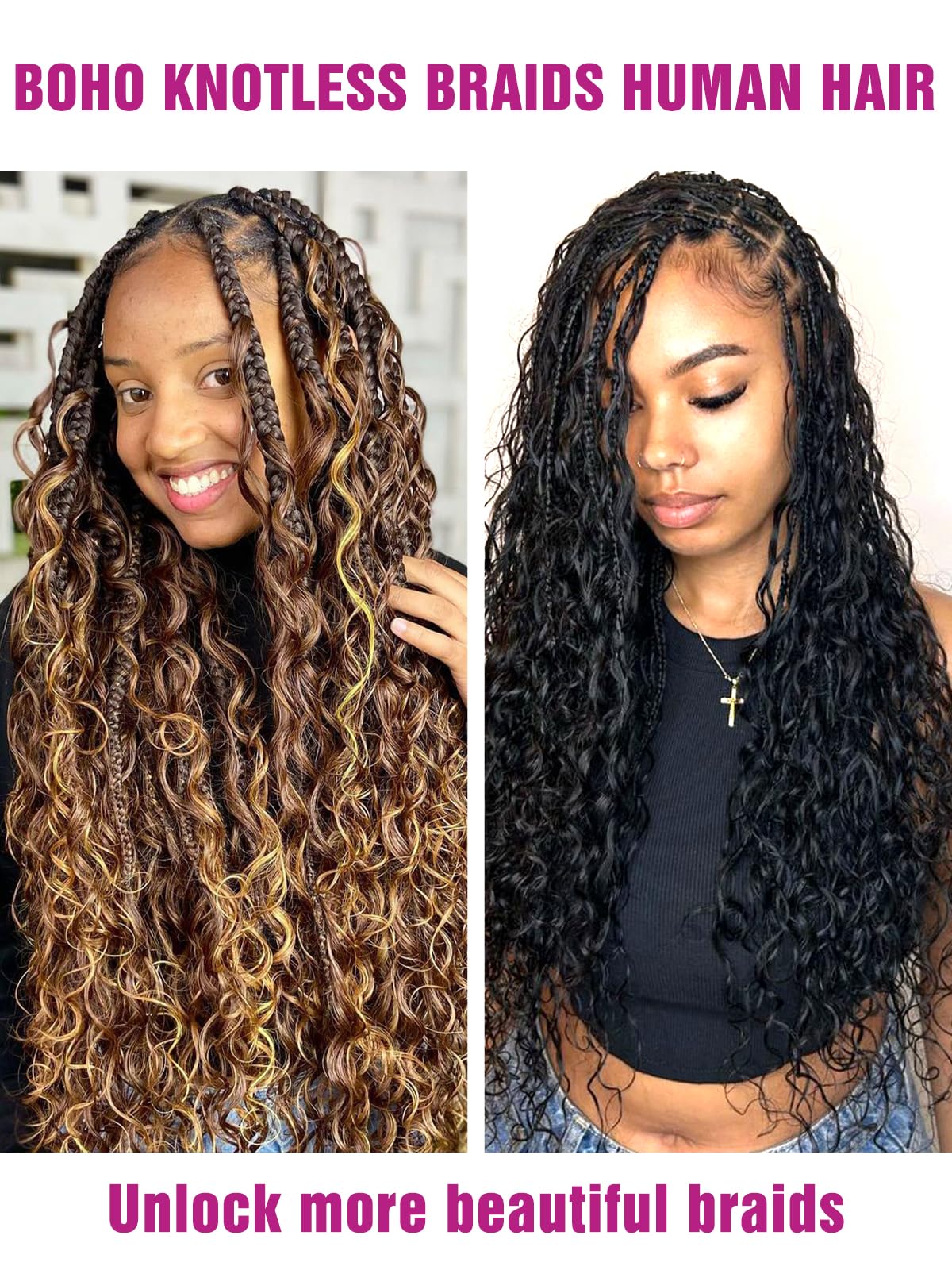 1B Black Human Braiding Hair Deep Wave Bulk,No Weft Curly Hair Extensions for Boho Braids Wet and Wavy Braiding Human Hair Bundl