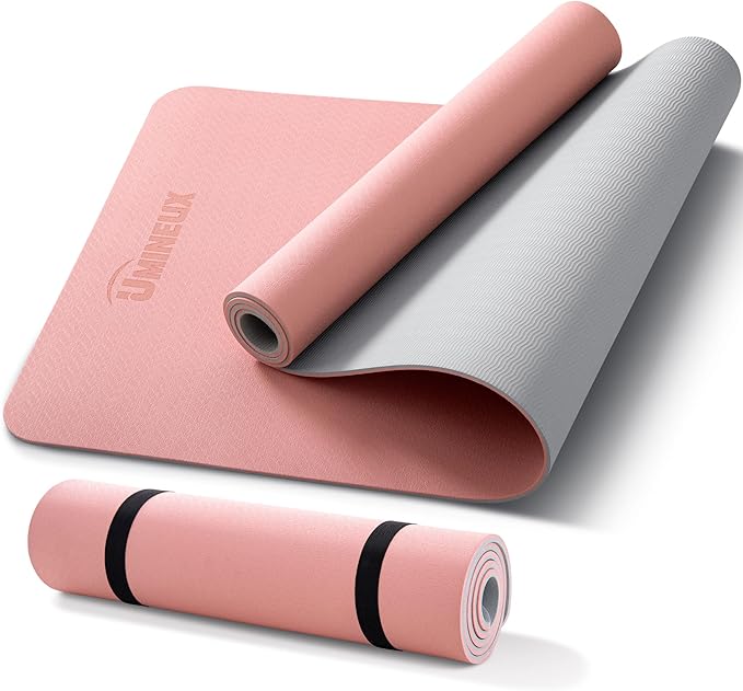 Umineux Yoga Mat Non Slip, 6MM (1/4") Yoga Mat Strap, POE Yoga Mats for Women Men, 72"x24", Great for Workout, Yoga, Pilat...
