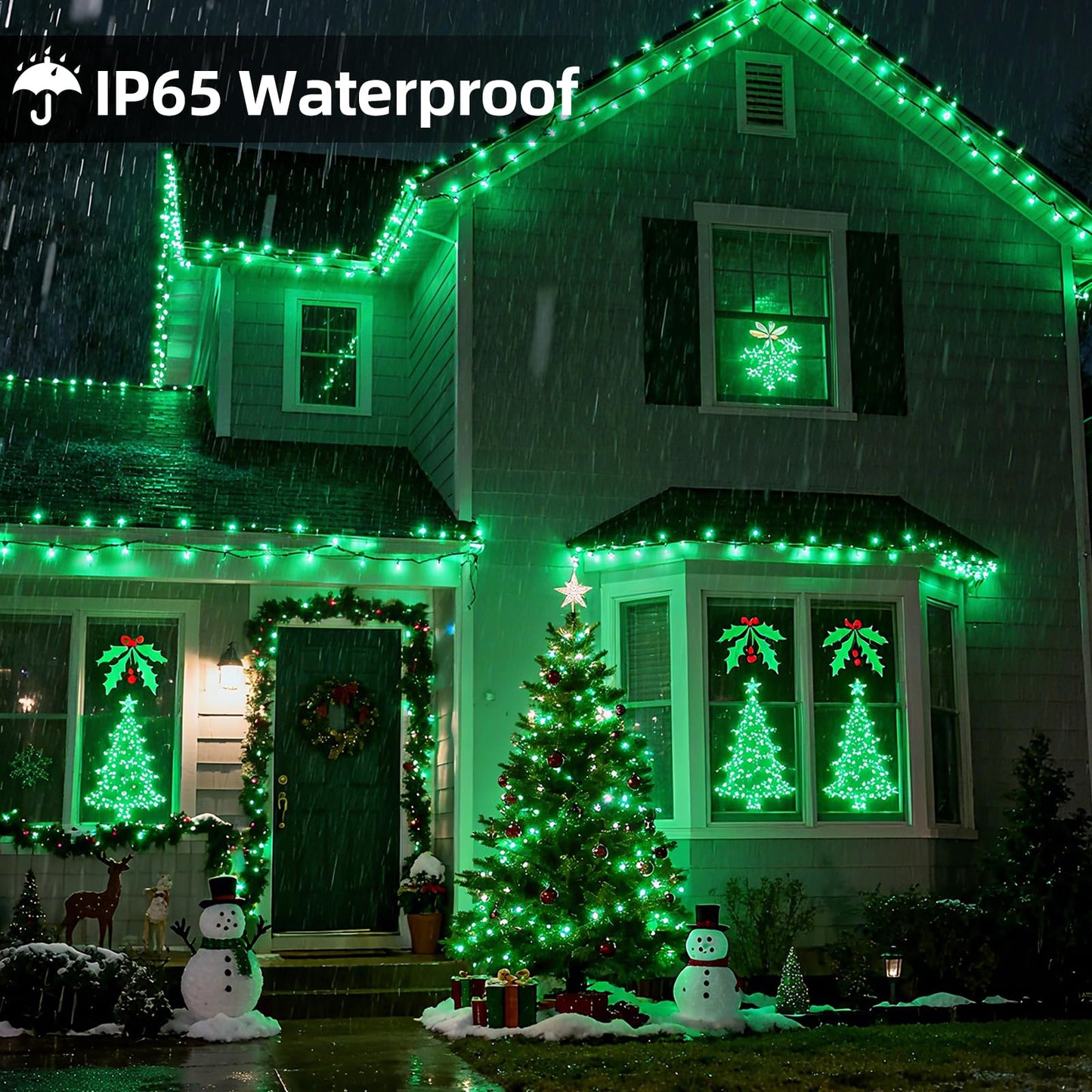 Vtechology 33Ft 100 Led Battery Operated Green Christmas Tree Lights 8 Modes Battery String Lights With Timer Indoor Outdoor For Christmas Tree Halloween Holiday Party Bedroom Classroom Decoration