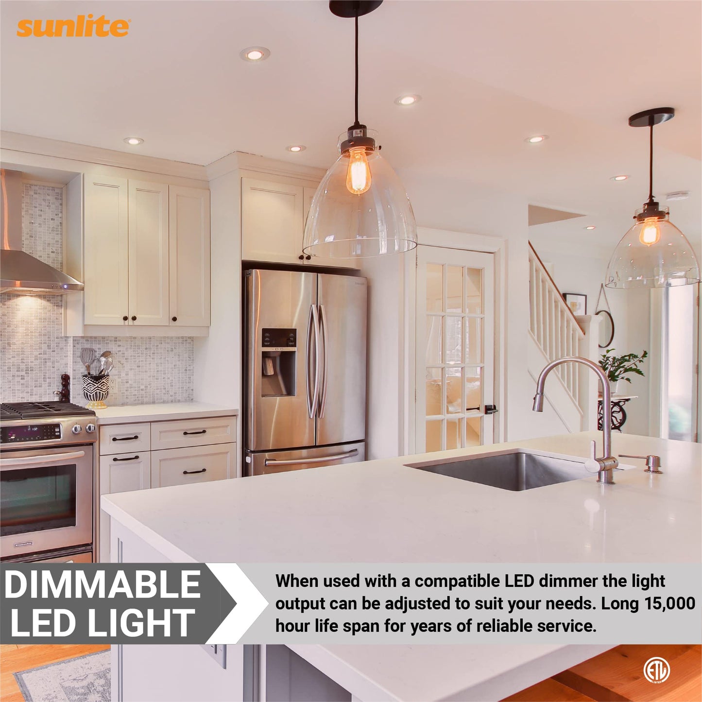 Sunlite LED S14 Filament Bulb, Dimmable, 2700K Warm White, 2W (25W Equivalent), ETL Listed, Medium Base (E26), 6