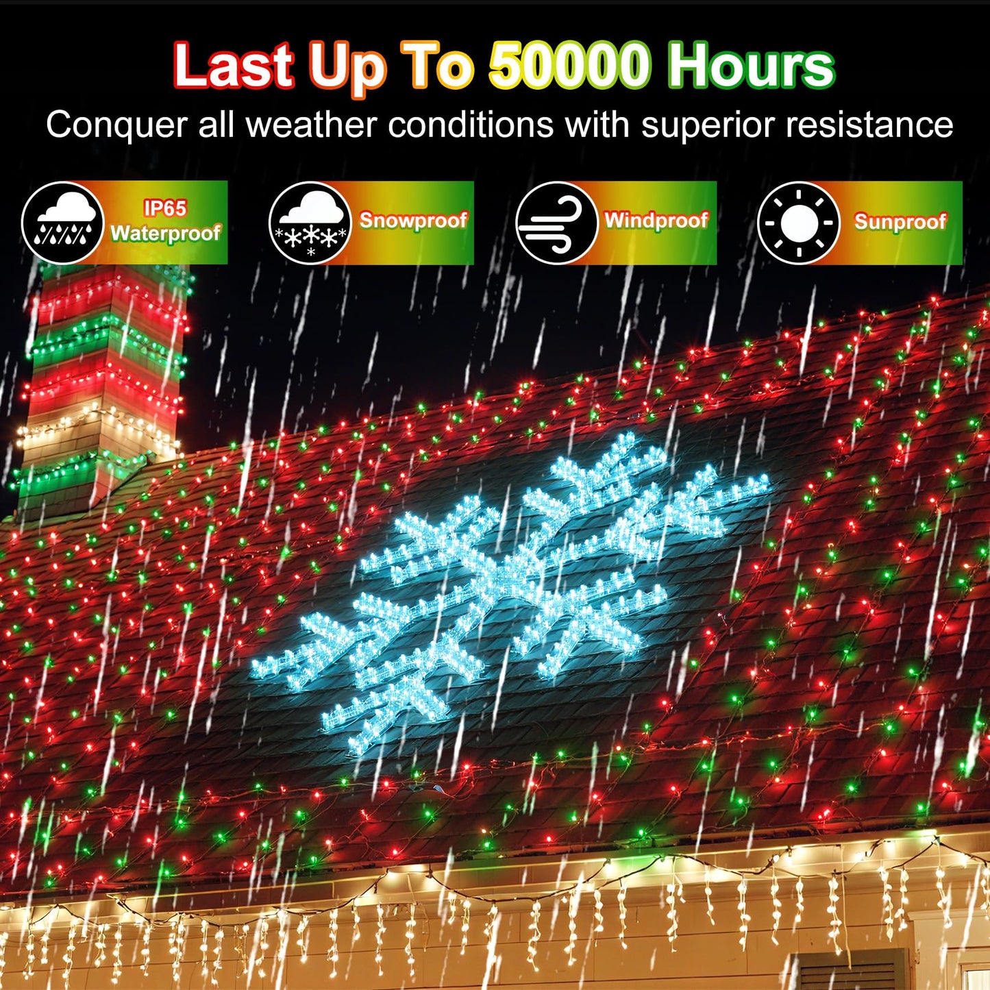 750 Led 240Ft Christmas String Lights Outdoor  12 Pro Modes And Timer Memory & Brightness  Plug In Outdoor Waterproof Clear Wire Twinkle Light For For Xmas Yard Tree Wedding Party Decor (Red & Green)