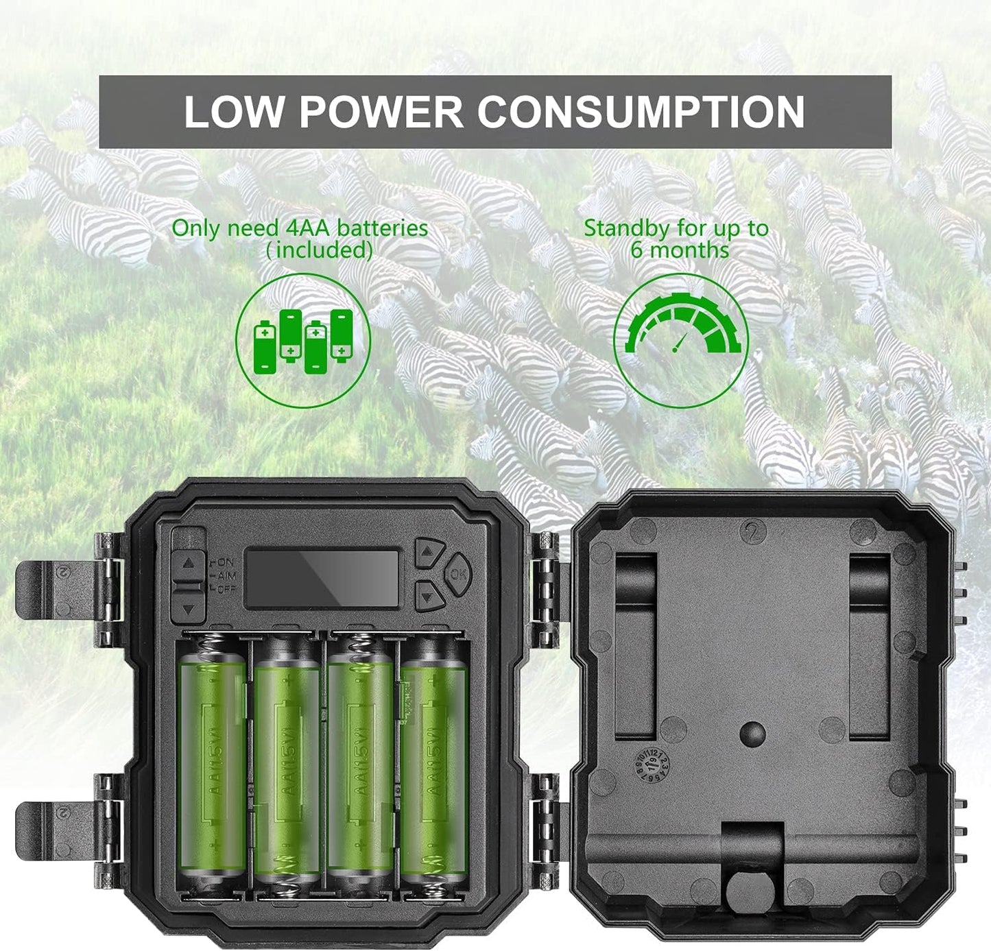 Wosports Mini Trail Camera 2 Pack, 24Mp 1080P Hd Game Camera With Sd Card And 8Aa Batteries, Fast Trigger Time Infrared Night Vi