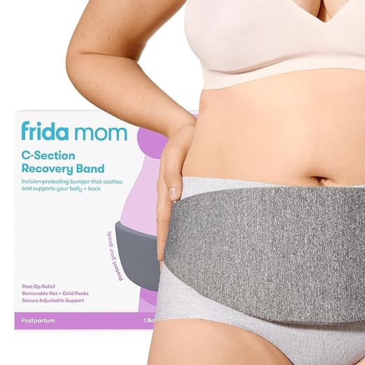 Frida Mom C-Section Hot & Cold Therapy Belly Binder, C-Section Recovery Must Have Belly Band, Incision Protector, for Pos...