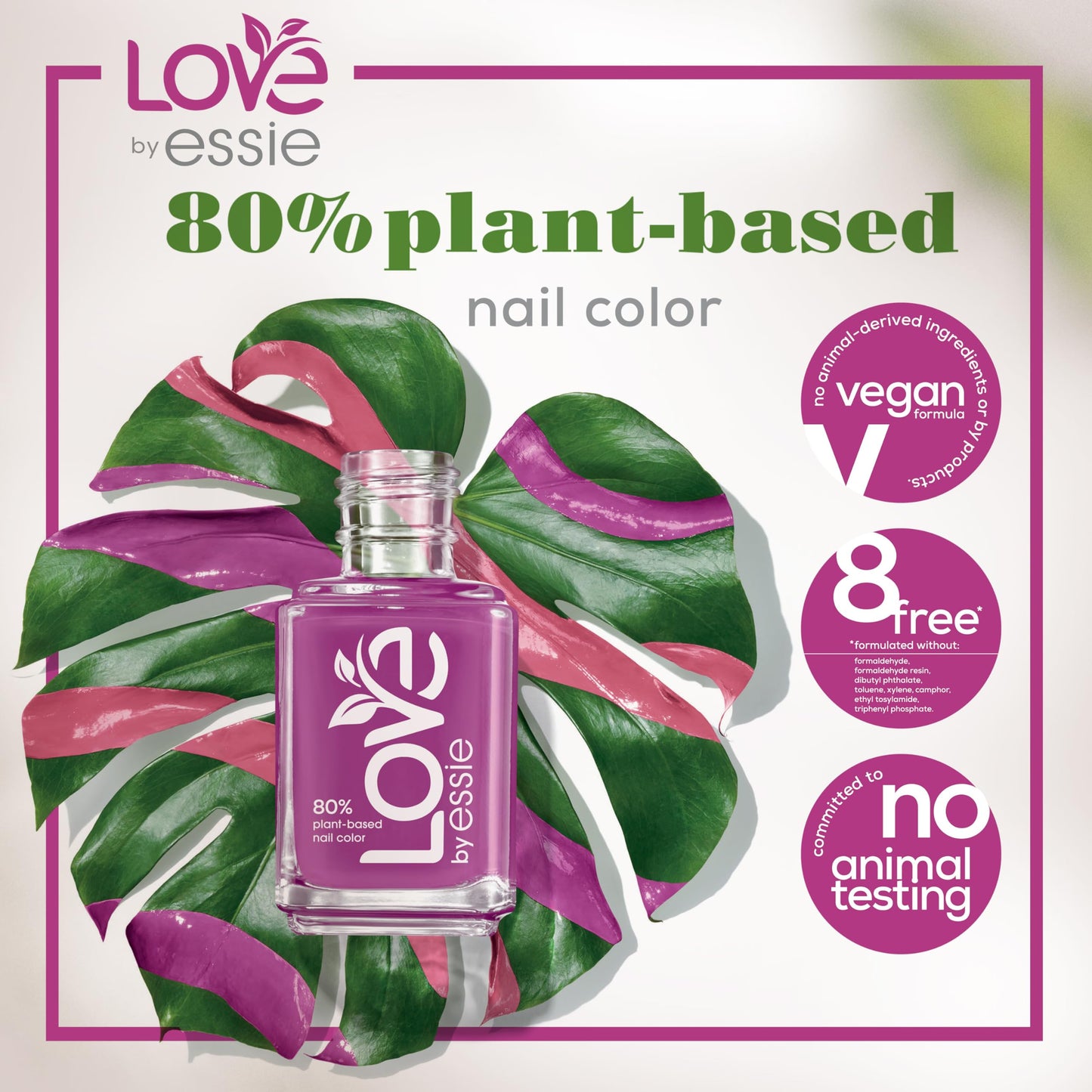 LOVE by essie Nail Polish, 80% Plant-based, Salon-Quality, Vegan, Ruby Red, I Am The Spark, 0.46 Fl Oz