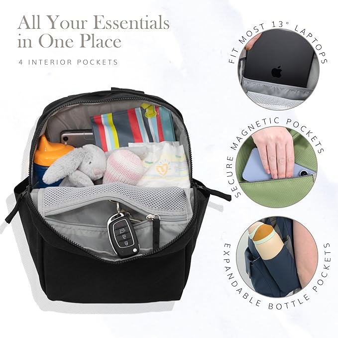 RED ROVR Mini Roo Lightweight Backpack | 6 pockets for everyday essentials (Toffee)