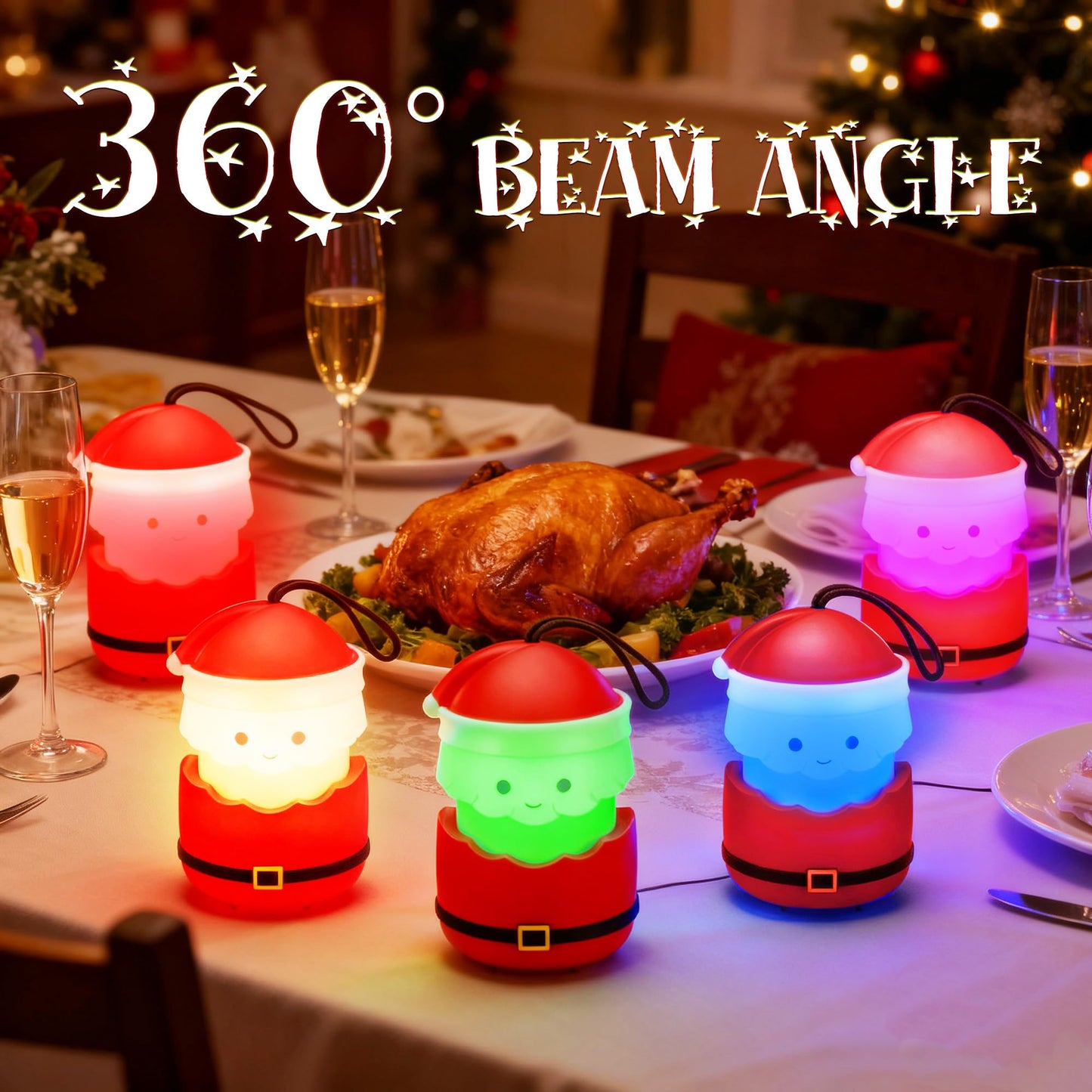 Christmas Gift Everbrite Santa Claus Lantern 3 Pack  5 Light Modes Holiday Decoration Presents For Women And Men  Aaa Batteries Contained Stocking Stuffers  Christmas Lights Indoor & Outdoor