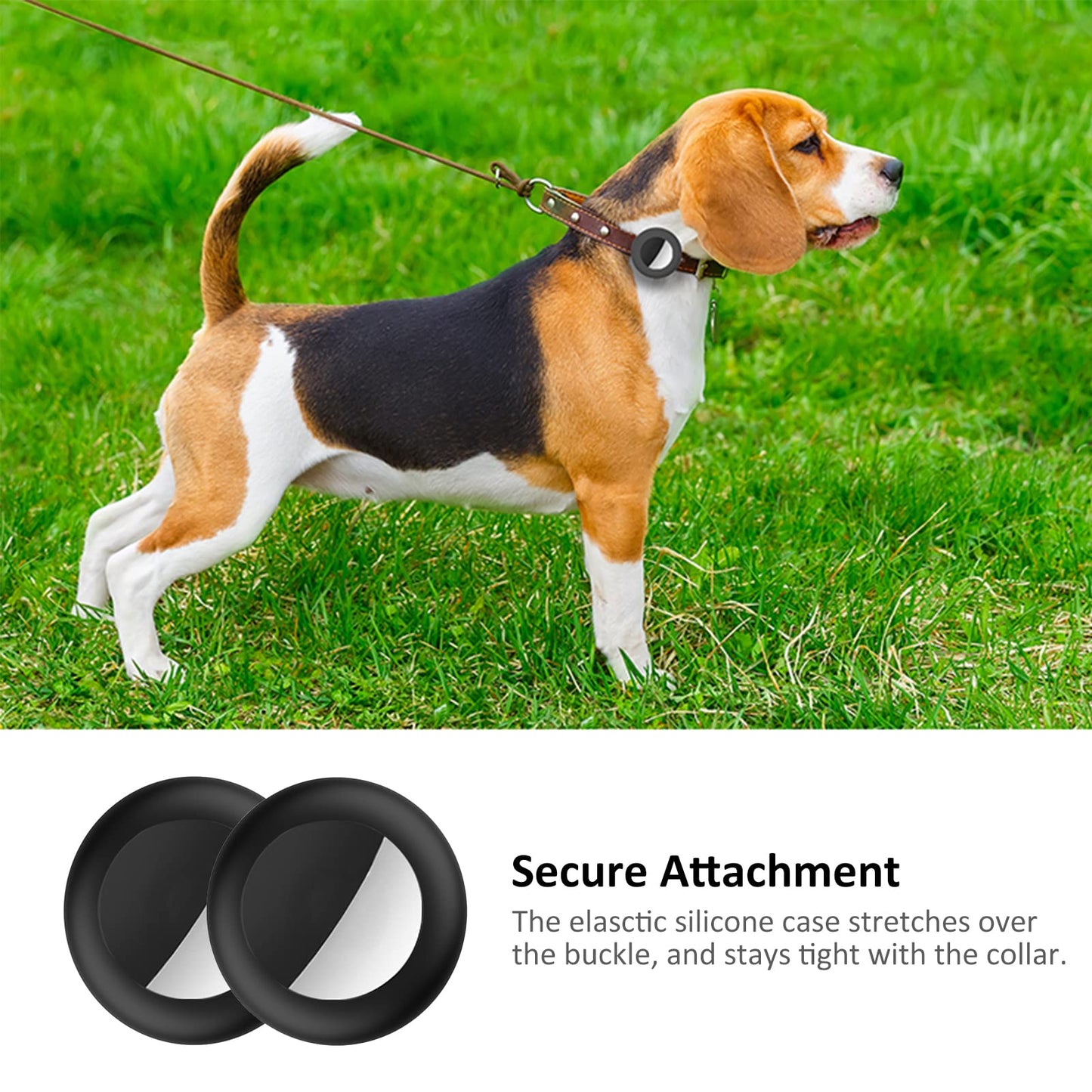 Simplethings Air-Tag Cat Collar Holder, Pet Silicone Protective Case For Air-Tag, 2Pack Waterproof Case Cover For Apple Air-Tag