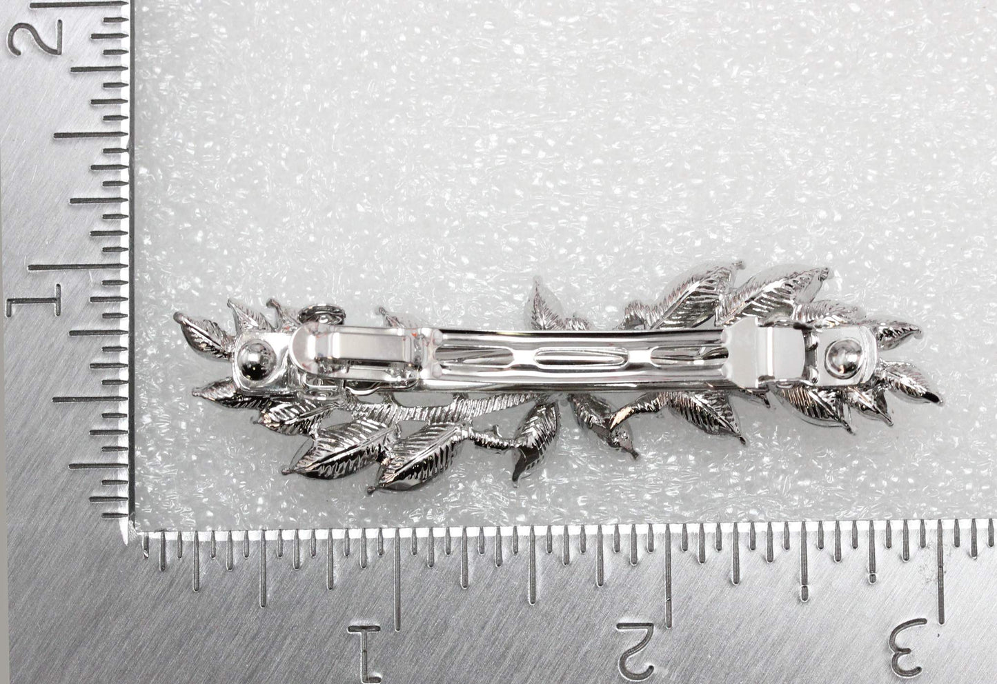 Faship Clear Rhinestone Crystal Flower Barrette Clip - Small, Elegant Hair Accessory, Model 11110206822101-BN1