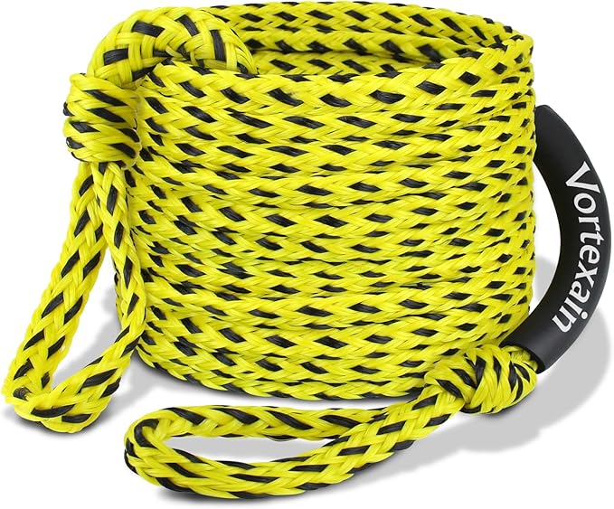 Vortexain Boat Tow Rope 60ft 3-6K, Floating Ropes for Towable Tubes Accessories