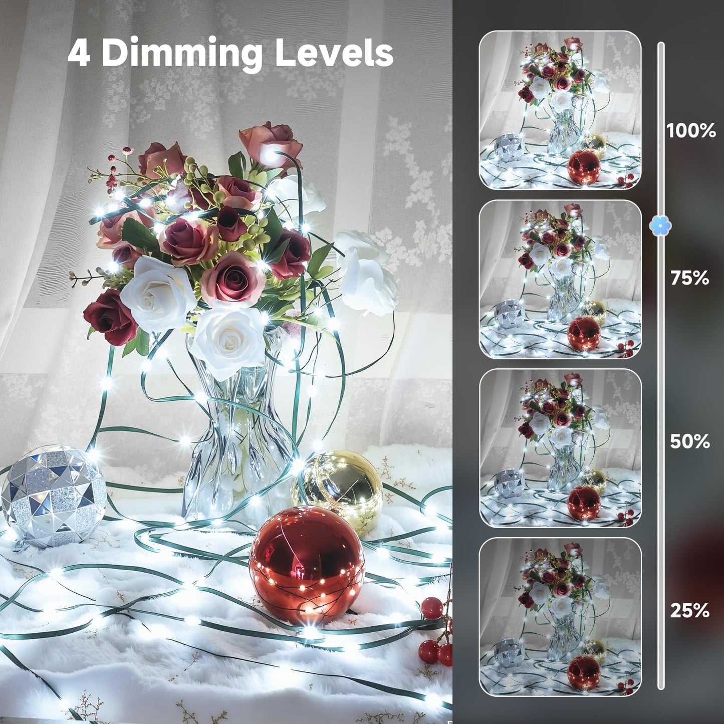 Mlambert 1500 Led Christmas Lights 492Ft  Outdoor Waterproof Dimmable Fairy Lights With Remote  8 Modes Indoor Lighting For Holiday D?Cor  Cool White