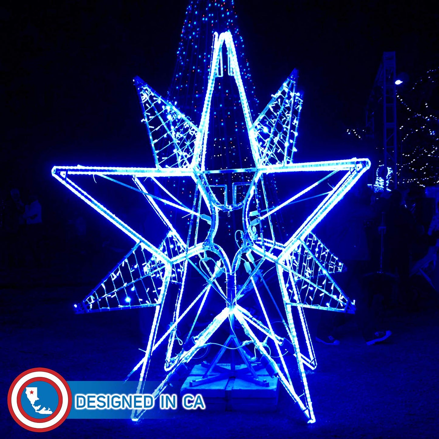 Russell Decor LED Rope Lights - 30ft Blue PVC for Holiday Party and Christmas Decoration