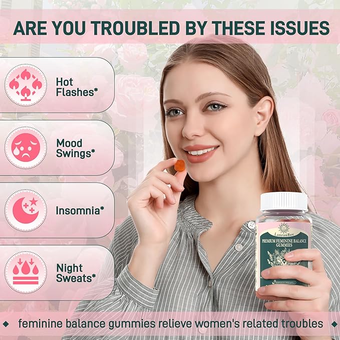 Premium Feminine Balance Gummies - for Women’s Health & Wellness - Immune Support - Vegan, Gluten-Free & Halal - Hawaiian Pineapple - 60 Gummies - 30 Servings (2)