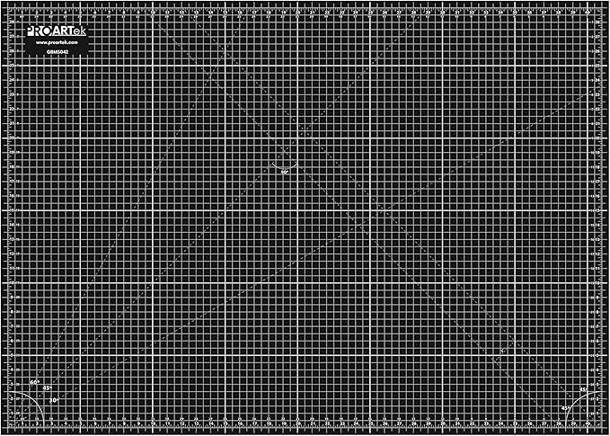 PK00009 Model GBM3042 Series 30" x 42" Professional Cutting Mat; Double-Sided Green/Black; Self-Healing; For Graphic Arts, Hobbies, Sewing, Scrapbooking, and other Cutting Projects