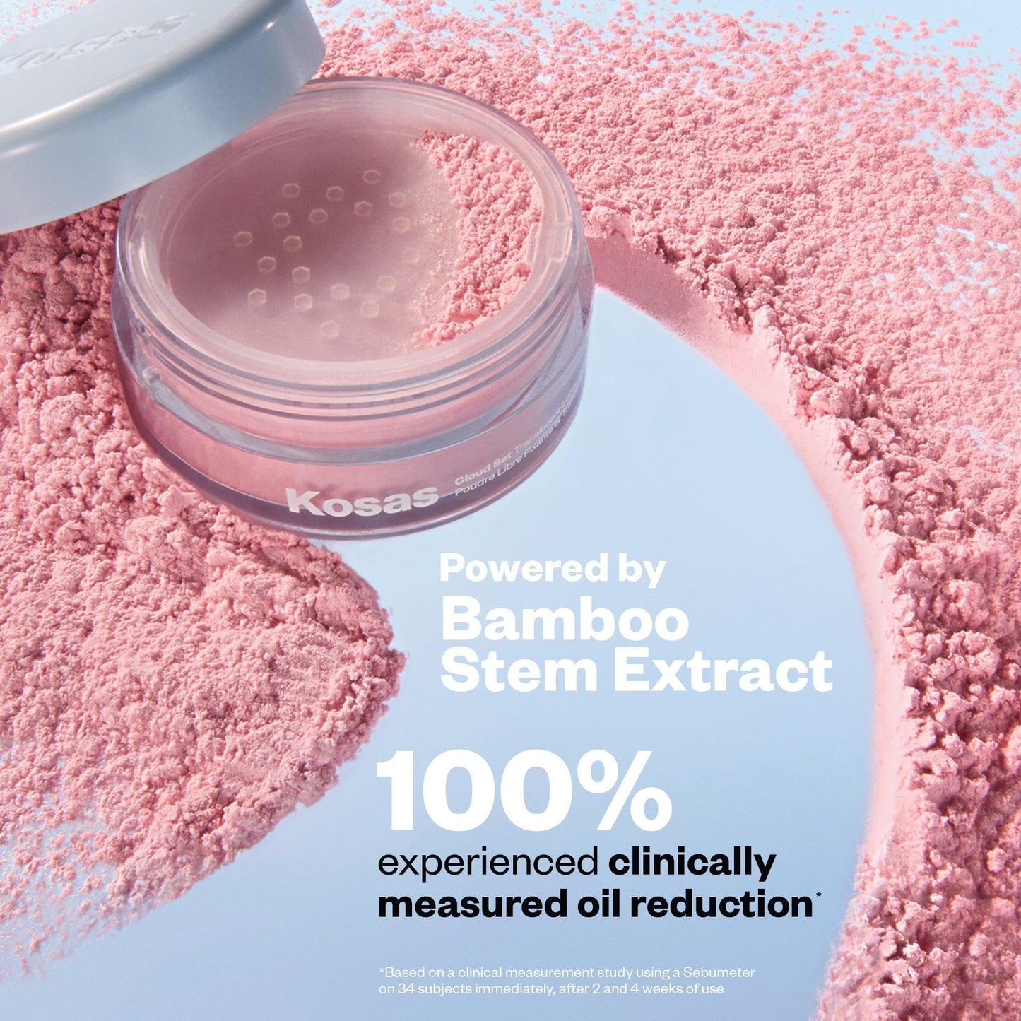 Kosas Cloud Set Loose Powder - Translucent Setting + Blurring Talc-Free Face Powder in Translucent Candy (Ultra Sheer Pink)