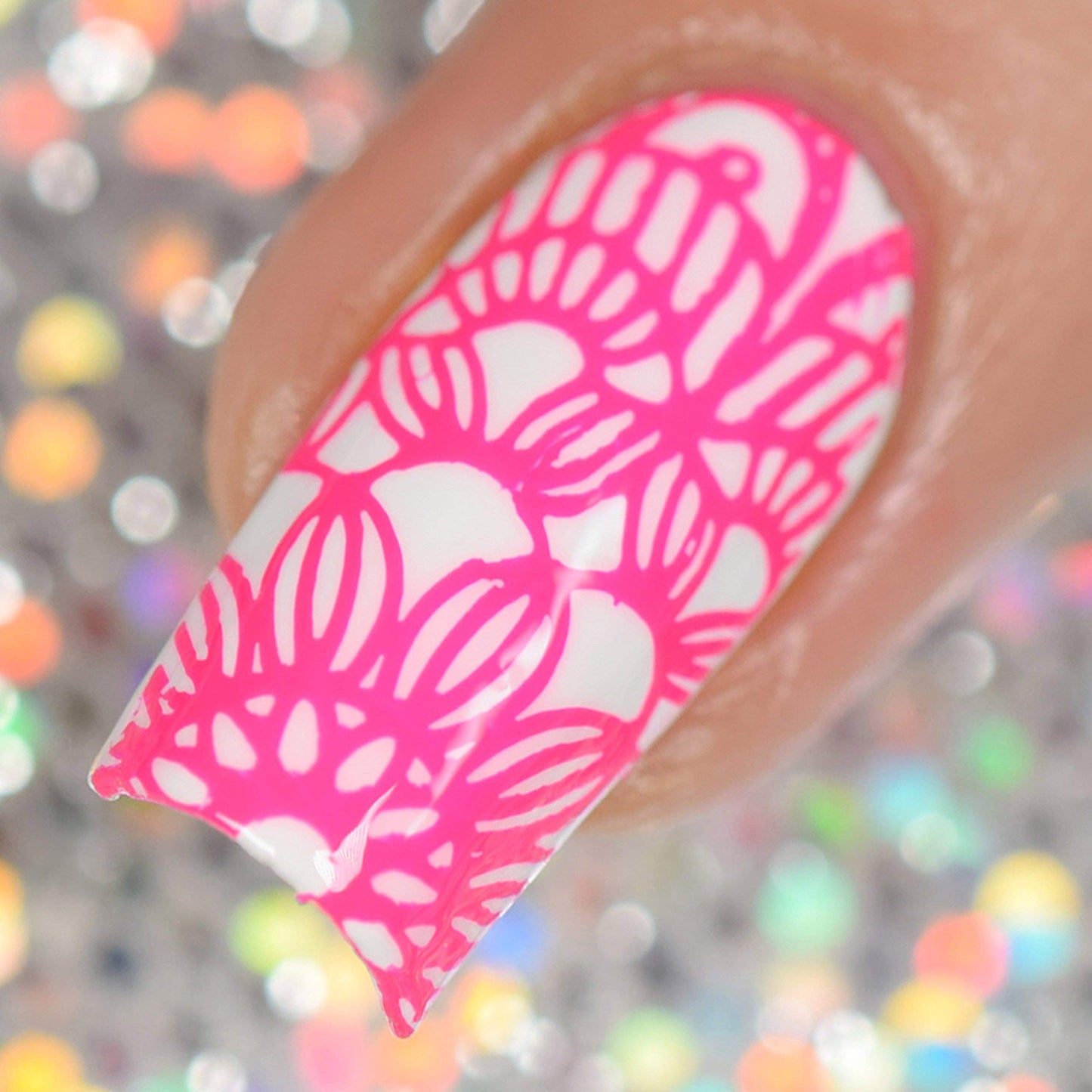 Twinkled T Bothered Hot Pink Stamping Polish