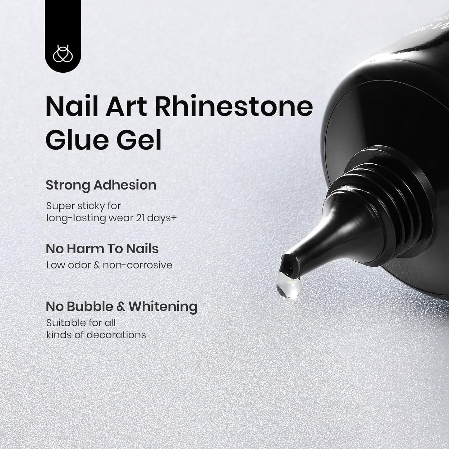 Beetles Rhinestone Glue for Nails, Gel Nail Glue for Nail Charms Decoration Super Strong Bling Gem for Nail Art Jewels Crystals Beads Diamonds 3D Beauty Gift