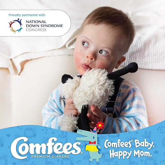 Comfees Premium Baby Diapers with Total Fit System for Boys & Girls, Size 1, 200Count, White (CMF-1)