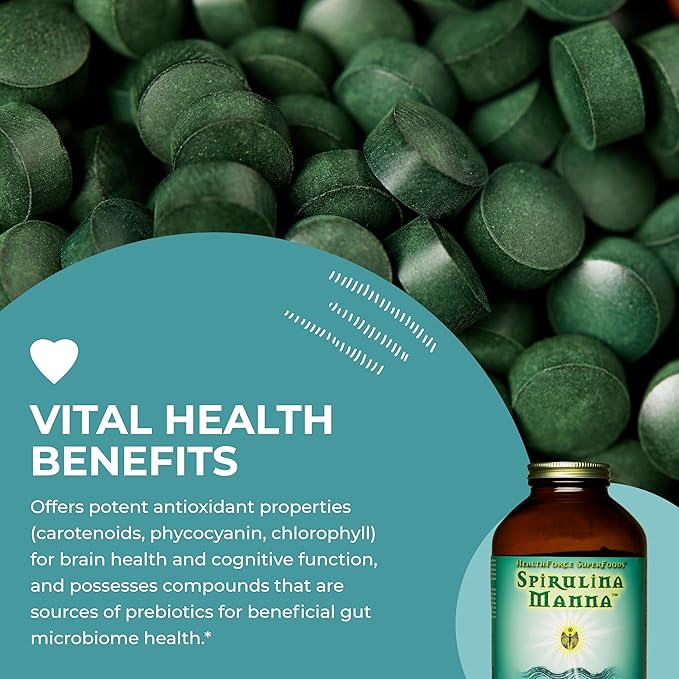 HealthForce SuperFoods Spirulina Manna - Powder - 16 Oz