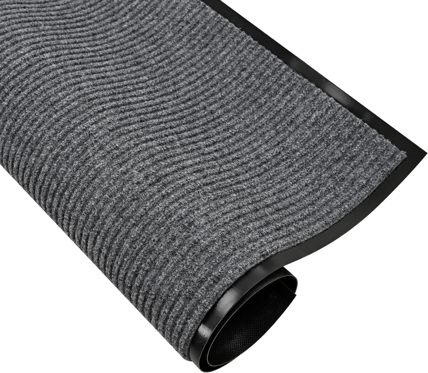 Profile Rubber Door Mat, 72x48inch, Heavy Duty, Entrance Doormat, Indoor and Outdoor, Waterproof, Easy Clean Shoe Scraper, Home Rug Welcome Mats for Entryway, Patio, Porch(Light Grey)