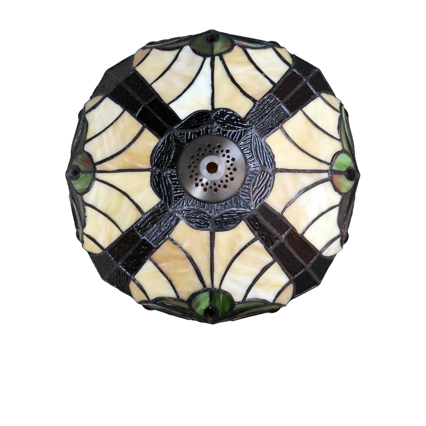 Chloe Lighting Tiffany-Style Table Lamp, Antique Dark Bronze, 1-Light, 12in Shade, Multicolor, Model CH18780VI12-TL1