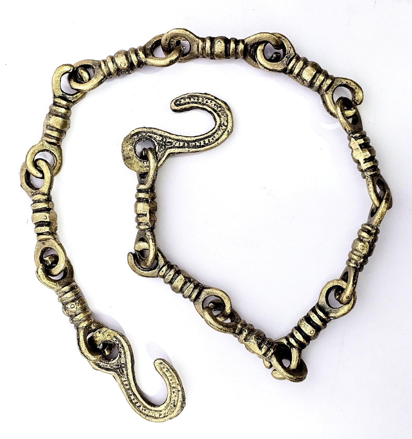 Esplanade Brass Chain With Hooks For Hanging Bell Diya - 2 Feet Golden Length (24)
