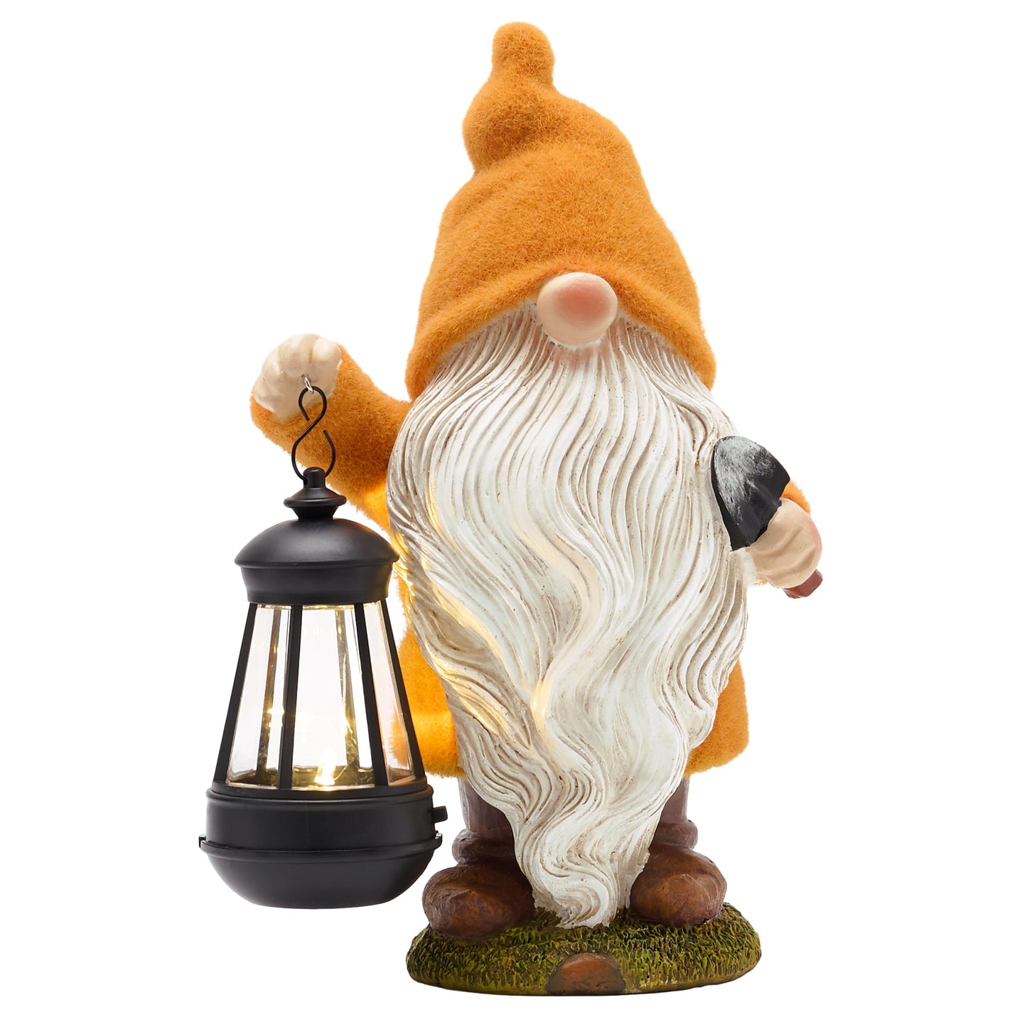 TeresaS Collections Fall Decor  Fall Gnome Decor  Autumn Garden Gnomes Holding Lantern With Solar Lights Waterproof Resin Outdoor Fall Decor  Fall Gifts Outdoor/Indoor 8
