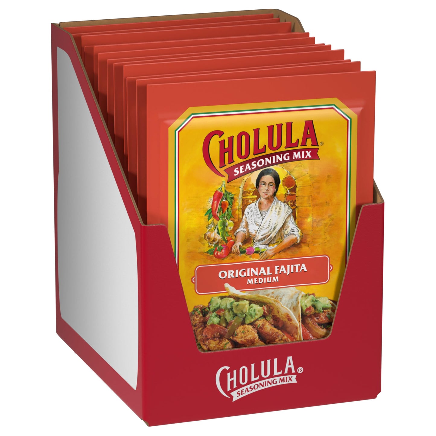 Cholula Seasoning Mix  Original Fajita  Medium Heat  For Chicken  Steak  Shrimp & Veggie Fajitas  0.87 oz (Pack of 12)