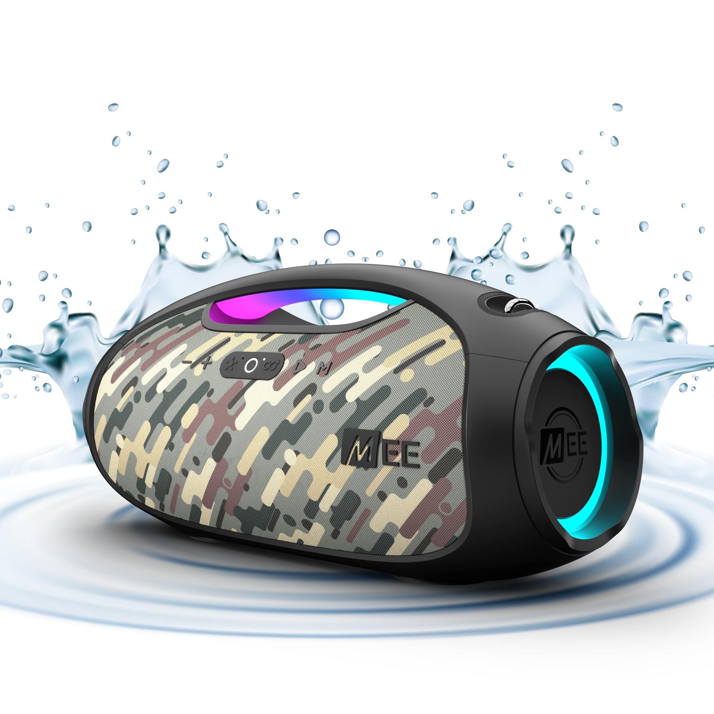 Mee Audio Partyspkr Bluetooth Wireless Speaker, Powerful 60W Rms Stereo Sound, 2 Subwoofers, Portable Speaker For Outdoor, Campi