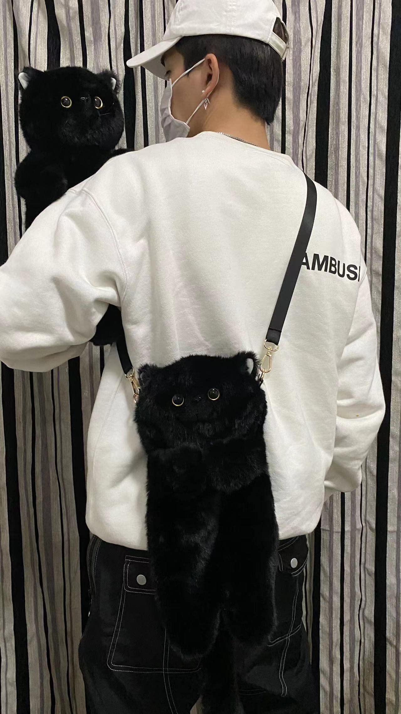 HUIJUFU Women's Cat Shaped Purse - Black Crossbody Shoulder Bag